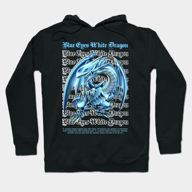 Colored Blue Eyes Dragon Hoodie by DeathAnarchy